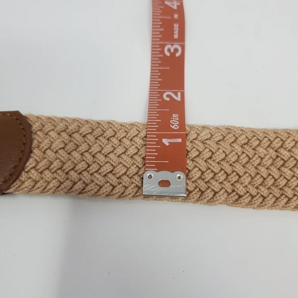 BULLIANT BELT LOT OF 2 STRETCH WOVEN FABRIC BELTS KHAKI & ARMY GREEN MEN OS